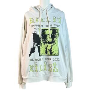 Billie Eilish Official Merch Happier Than Ever 2022 World Tour Hoodie Size Large